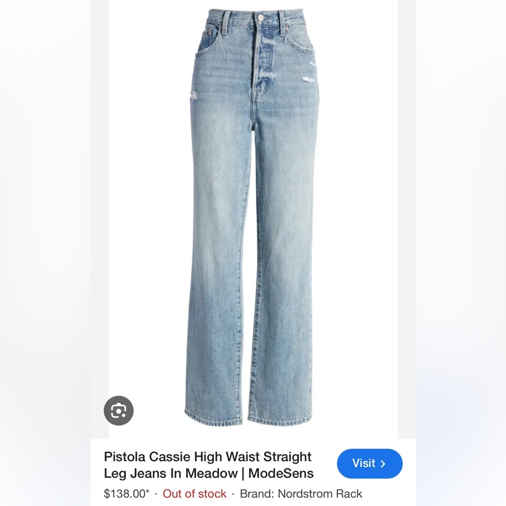 PISTOLA Cassie High Waist Straight Leg Jeans